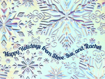 Embossed Snowflakes
(iridescent foil)
Happy Holidays Card